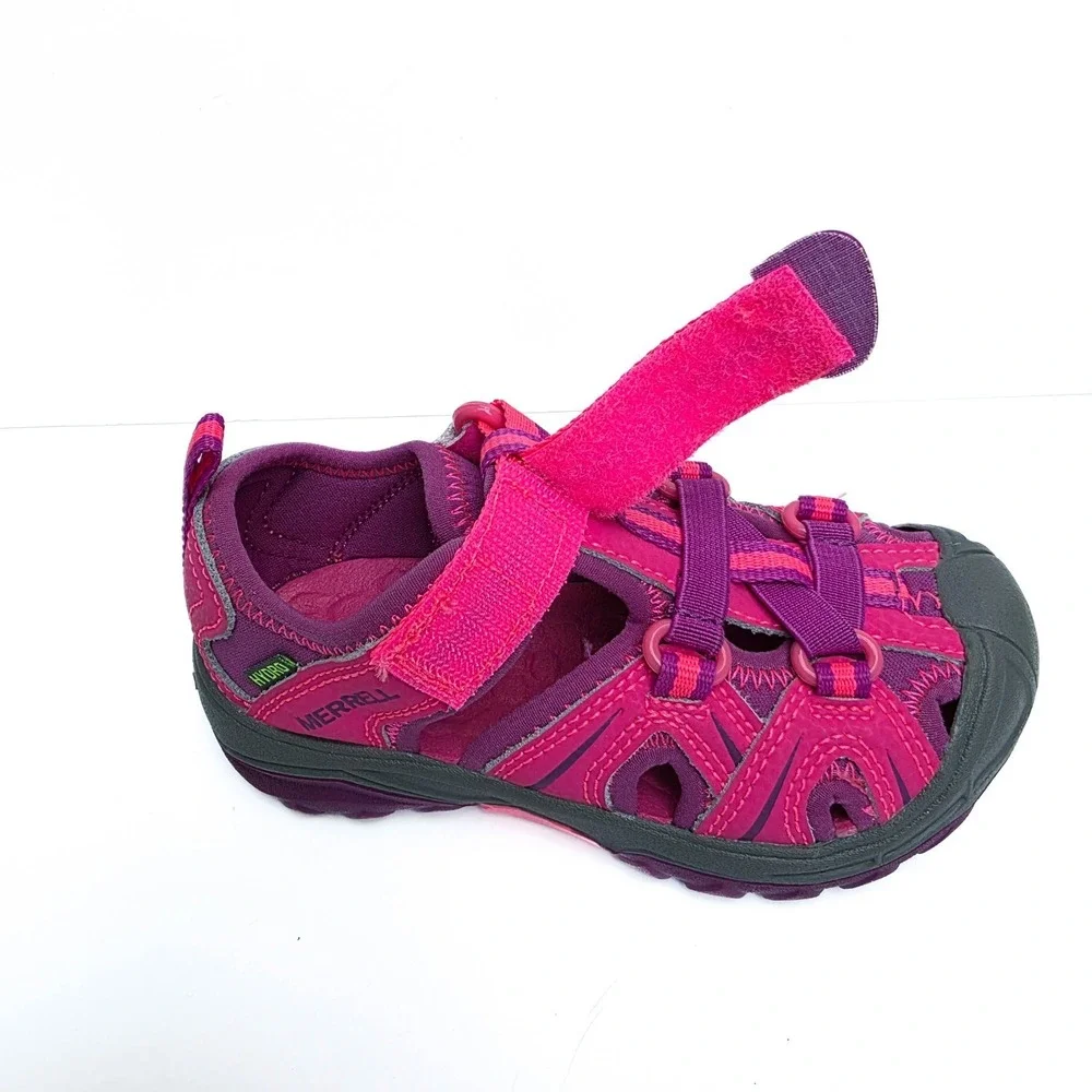 Merrell Girls‎ Hydro Water Sandals Size 9 Pink Purple Strappy Hiking Shoes NEW